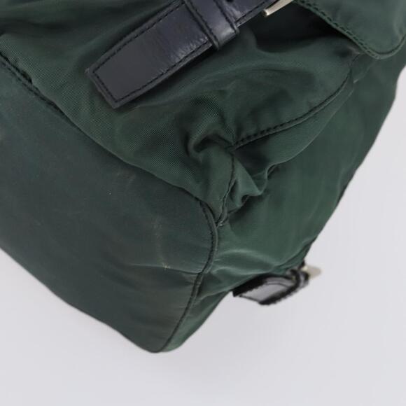 PRADA Backpack Nylon Green Silver Auth 154589 main image 8